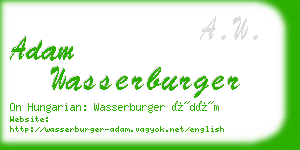 adam wasserburger business card